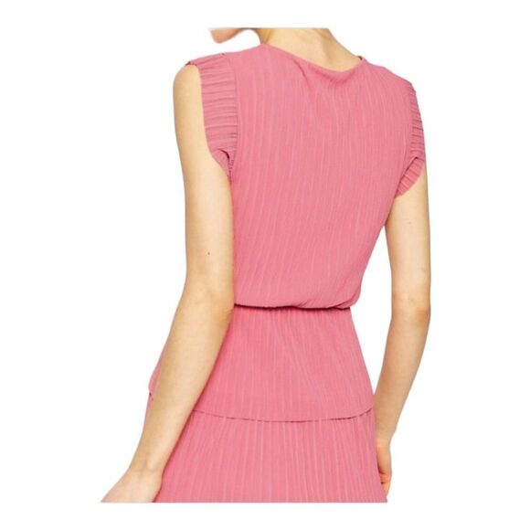 ASOS | Pink Tiered Ribbed Dress | 10 NWT - Picture 2 of 7